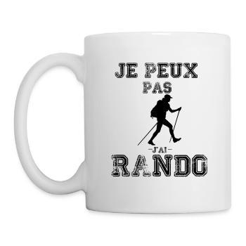 je peux pas j'ai rando montagne - Mug blanc - blanc - Gauche