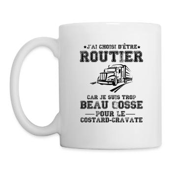 idee cadeau humour pour un papa routier - Mug blanc - blanc - Gauche