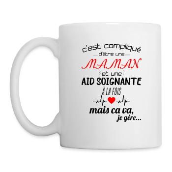pas parfaite aide-soignante;cadeau aide soignante - Mug blanc - blanc - Gauche