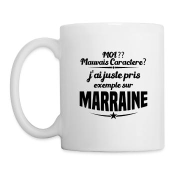 Mauvais Caractère Marraine - Mug blanc - blanc - Gauche