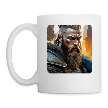 Stolzer Wikinger Krieger Germane - Tasse - Weiß - Links