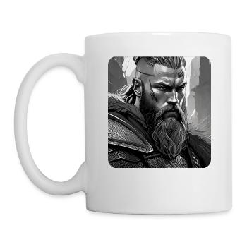 Stolzer Wikinger Krieger Germanen - Tasse - Weiß - Links