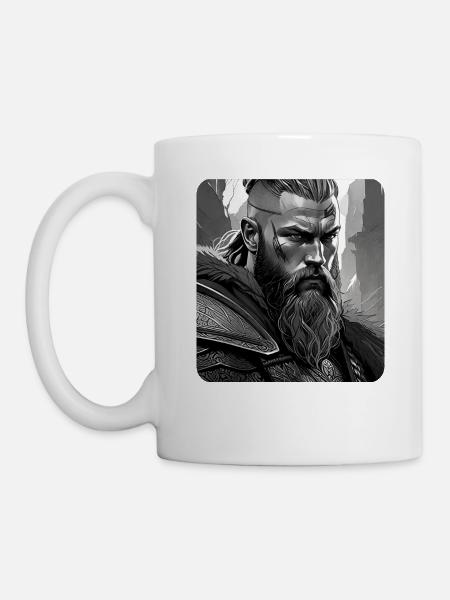 Stolzer Wikinger Krieger Germanen - Tasse - Weiß