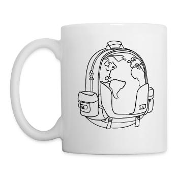Wanderlust (transparent black) - Tasse - Weiß - Links
