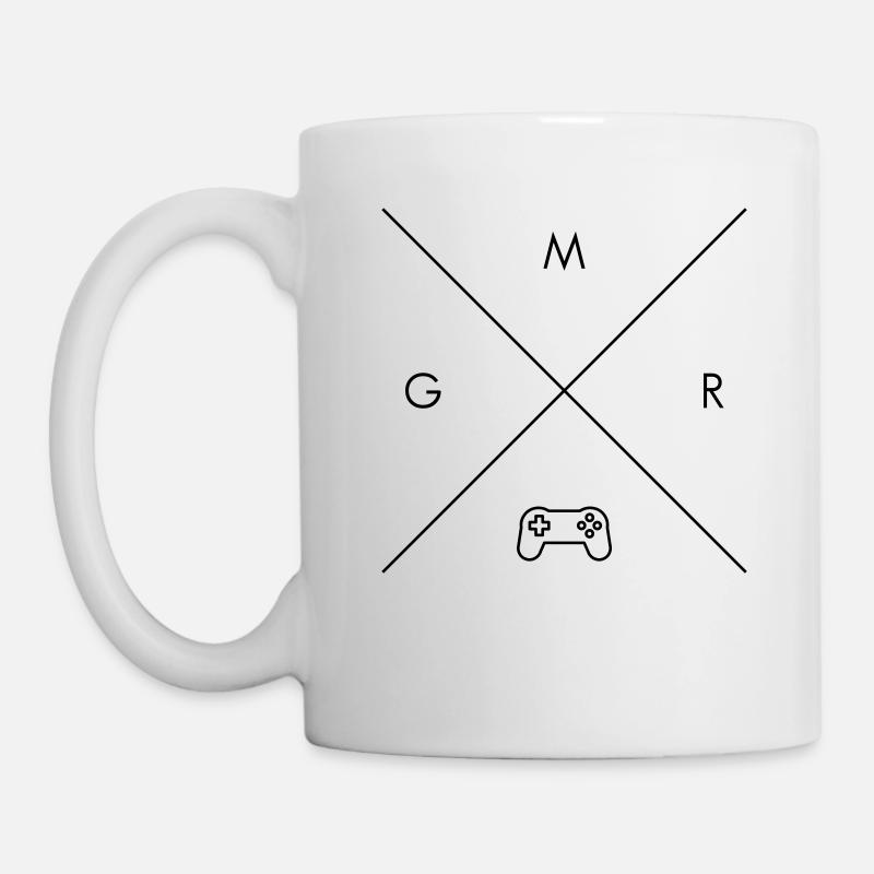 GMR - Gamer X Hipster Cross Kreuz Controller - Tasse - Weiß