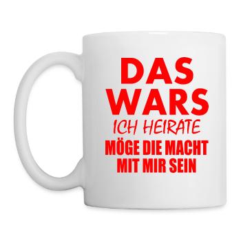 Das wars ich heirate - Tasse - Weiß - Links