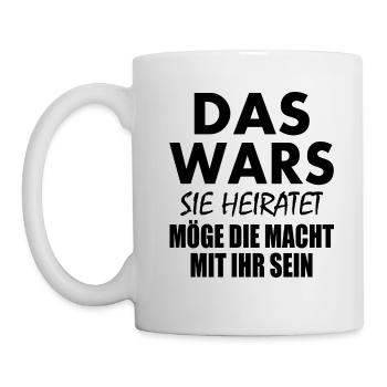 Das wars sie heiratet - Tasse - Weiß - Links