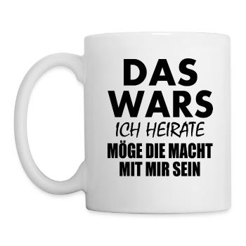 Das wars ich heirate - Tasse - Weiß - Links