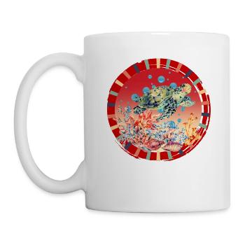 Turtle_Ocean - Tasse - Weiß - Links