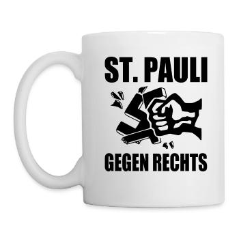 St pauli gegen rechts - Tasse - Weiß - Links