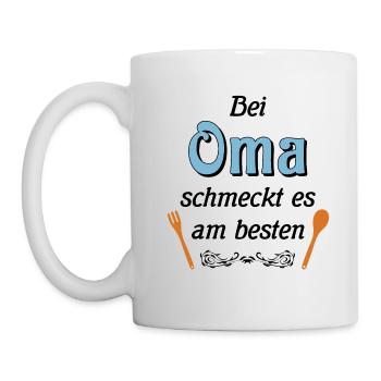 Oma kocht super - Oma die beste Köchin - Tasse - Weiß - Links