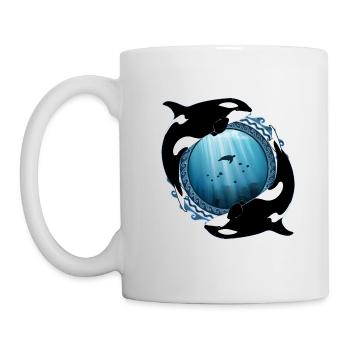 Orca Killerwale - Tasse - Weiß - Links