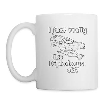 Diplodocus Fossil - Tasse - Weiß - Links