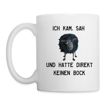 Schaf - Ich kam sah und hatte keinen Bock mehr - Tasse - Weiß - Links