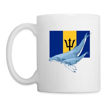 Drapeau de la Barbade - Mug blanc - blanc - Gauche