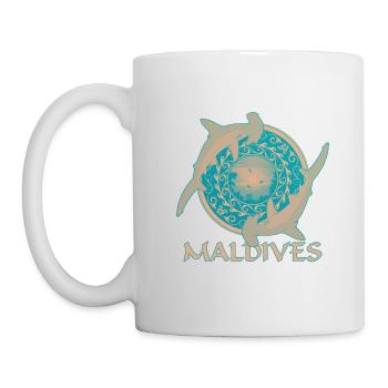 Maldives Hammerhead Sharks - Mug - white - Left