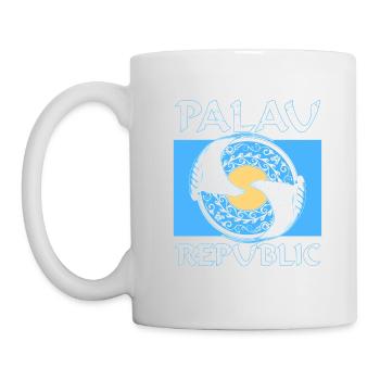 Palau Manta rays - Mug - white - Left