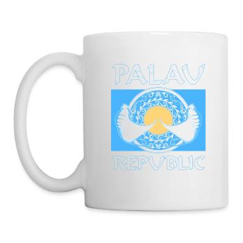 Palau Flag Manta Rays - Mug - white - Left