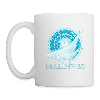 Buckelwale Malediven - Tasse - Weiß - Links