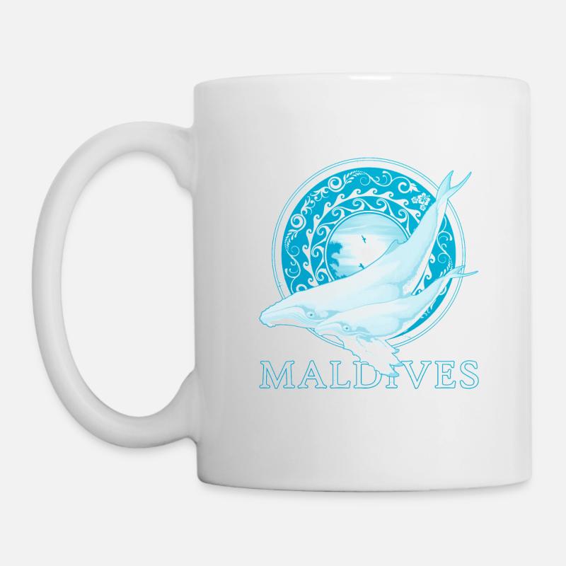 Buckelwale Malediven - Tasse - Weiß