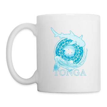 Tonga Zebrahai Weißspitzenriffhai - Tasse - Weiß - Links