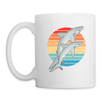 Karibischer Riffhai Haifisch - Tasse - Weiß - Links