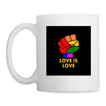 Love is love - Tasse - Weiß - Links