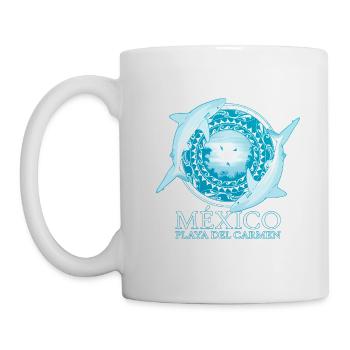 Karibischer Riffhai Playa del Carmen - Tasse - Weiß - Links
