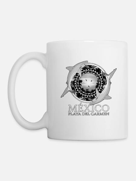 Karibischer Riffhai Playa del Carmen - Tasse - Weiß