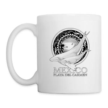 Buckelwale Playa del Carmen - Tasse - Weiß - Links