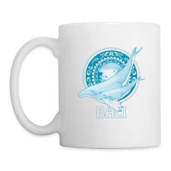 Buckelwale Bali Indonesien - Tasse - Weiß - Links