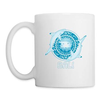Requins de récif à pointe noire Bali Indonésie - Mug blanc - blanc - Gauche
