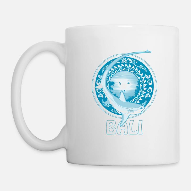 Drescherhai Bali Indonesien - Tasse - Weiß