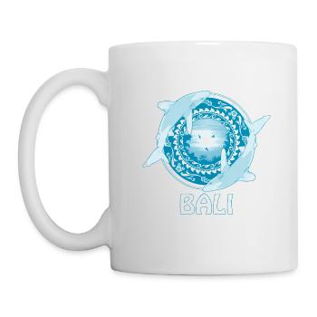 Requin d’eau profonde à pointe blanche Bali Indonésie - Mug blanc - blanc - Gauche
