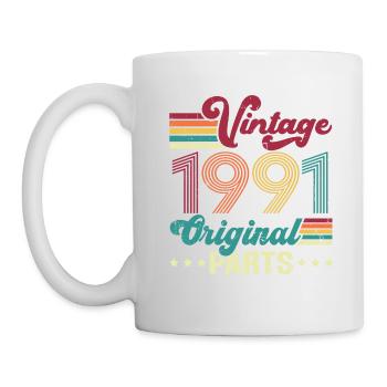 Vintage 1991 Original, Cadeau D'anniversaire - Mug blanc - blanc - Gauche