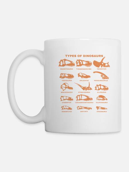 Dinosaurierarten Types of Dinosaurs - Tasse - Weiß