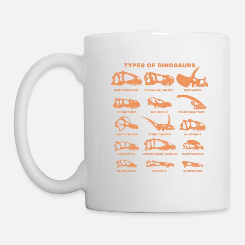 Dinosaurierarten Types of Dinosaurs - Tasse - Weiß