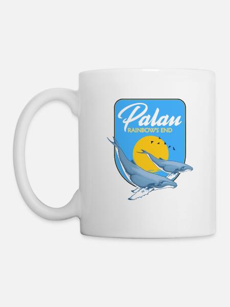 Palau Rainbow's End Buckelwale - Tasse - Weiß