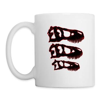 Daspletosaurus Tarbosaurus Tyrannosaurus Rex - Tasse - Weiß - Links