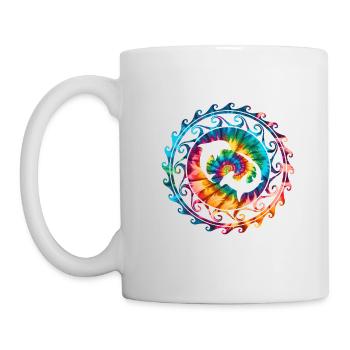 Hammerhai und Delfin Tie Dye - Tasse - Weiß - Links
