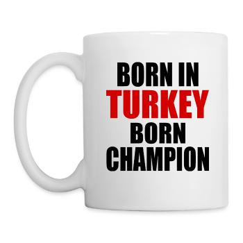 born in turkey born champion - Turquie - Mug blanc - blanc - Gauche