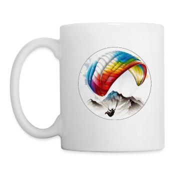 Paragliding pilots can use the wind - Mug - white - Left