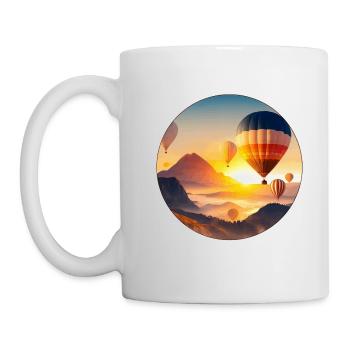 Ballonfahren heißt Freiheit und Abenteuerlust - Tasse - Weiß - Links