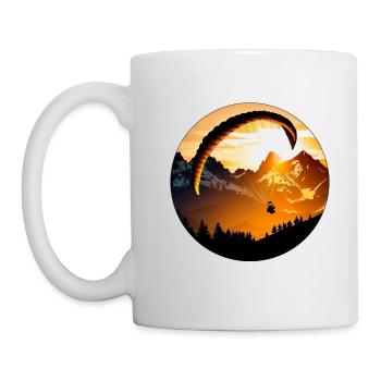 Parapente en montagne - Mug blanc - blanc - Gauche