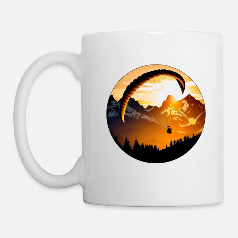 Parapente en montagne - Mug blanc - blanc