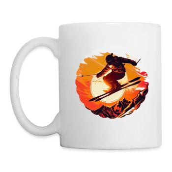 Free-skiing is an exciting sport - Mug - white - Left