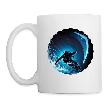 Kitesurfing requires skill and endurance - Mug - white - Left
