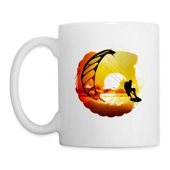 Kitesurfing is a great sport - Mug - white - Left