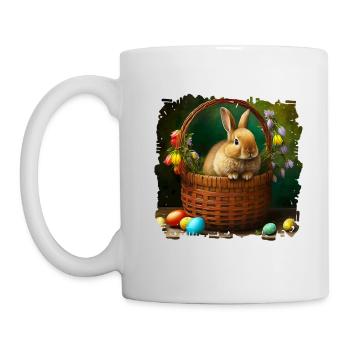 Le lapin de Pâques est un symbole de Pâques - Mug blanc - blanc - Gauche