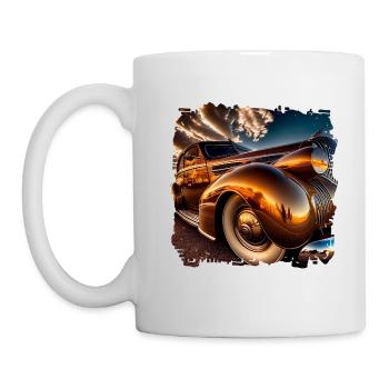 Oldtimer-Events sind bei Oldtimersammler beliebt - Tasse - Weiß - Links